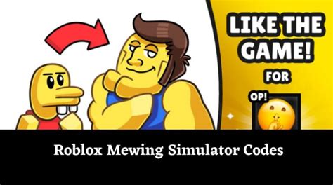 mewing simulator codes|roblox game codes for mewing simulator.